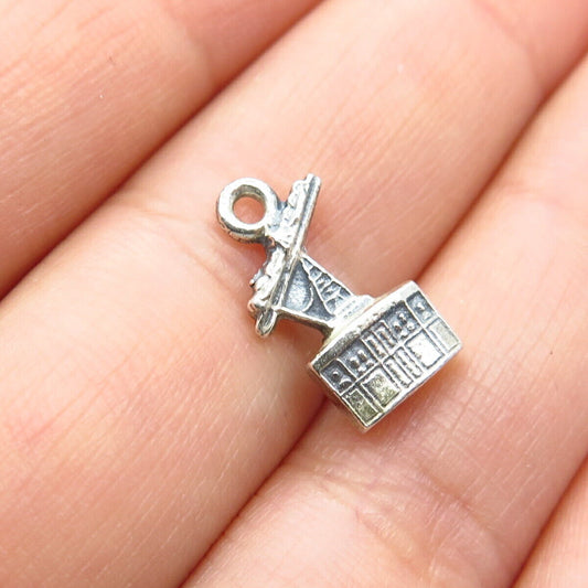 925 Sterling Silver Vintage Cable Car Charm Pendant