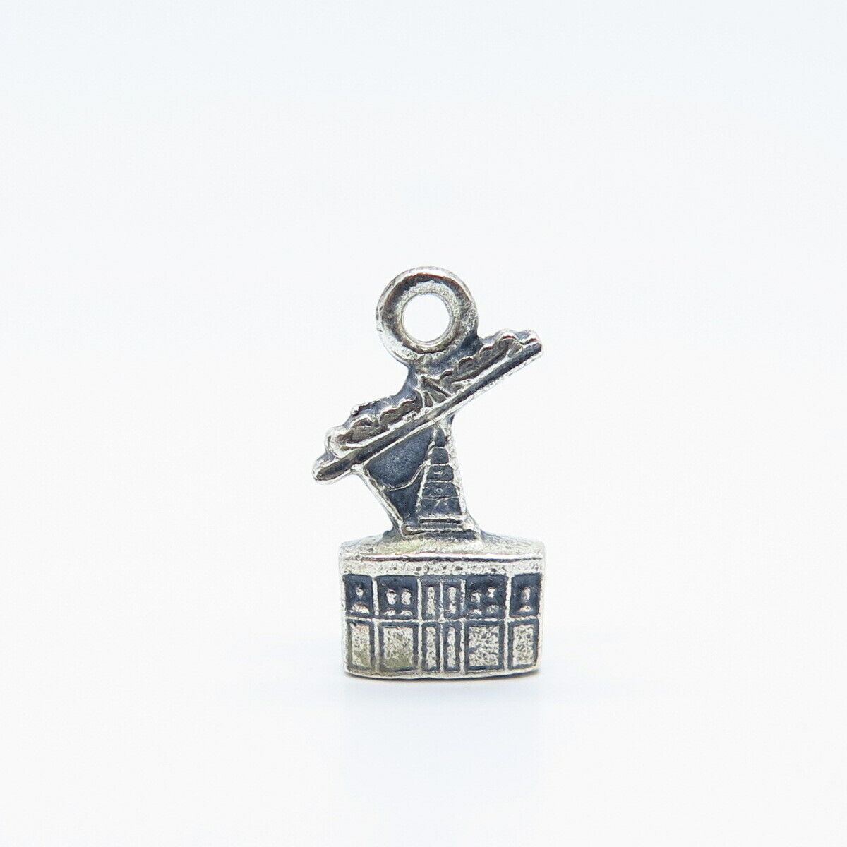 925 Sterling Silver Vintage Cable Car Charm Pendant