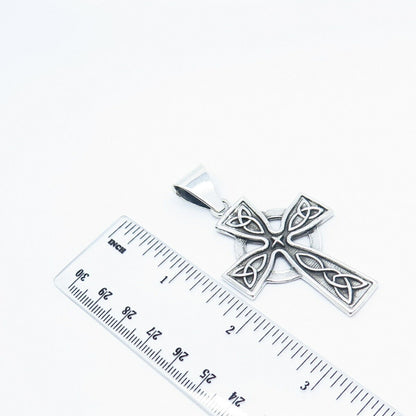 950 Silver Vintage Celtic Cross Pendant