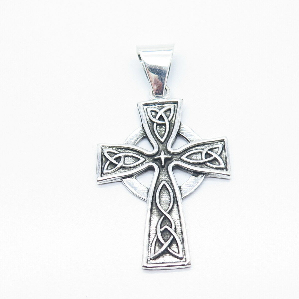 950 Silver Vintage Celtic Cross Pendant