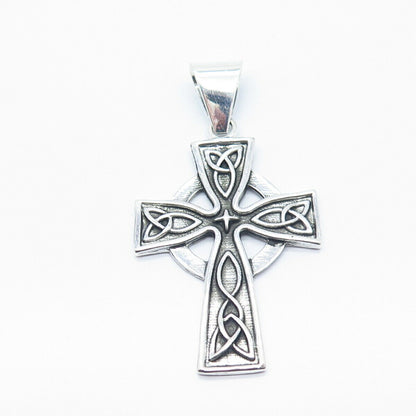 950 Silver Vintage Celtic Cross Pendant