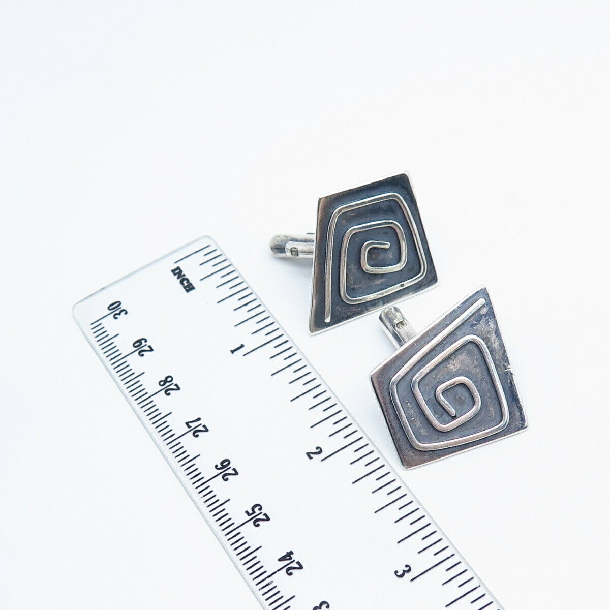 925 Sterling Silver Vintage Maze Cufflinks