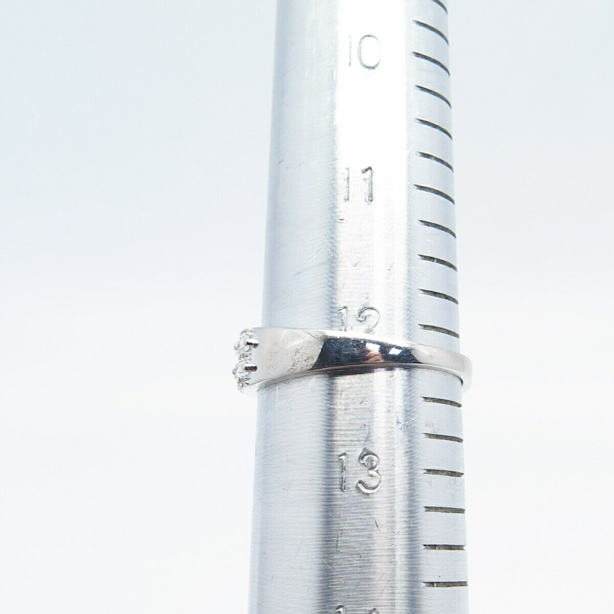 925 Sterling Silver Pave C Z Ring Size 12.25