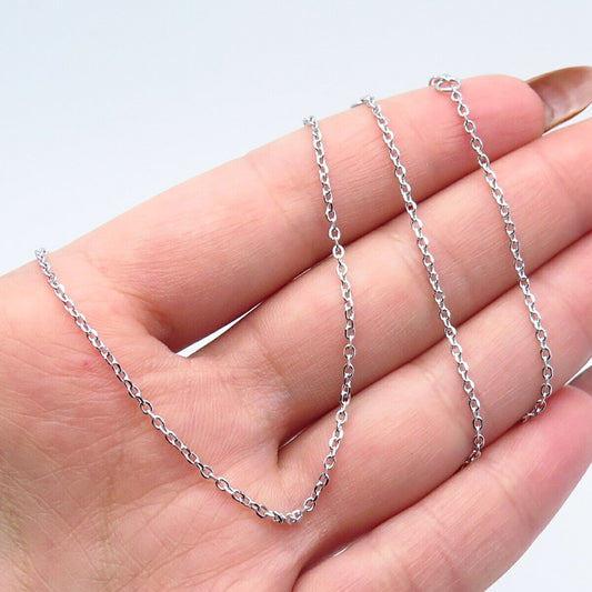 925 Sterling Silver Rolo Chain Necklace 17"