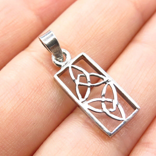 925 Sterling Silver Vintage Triquetra Pendant