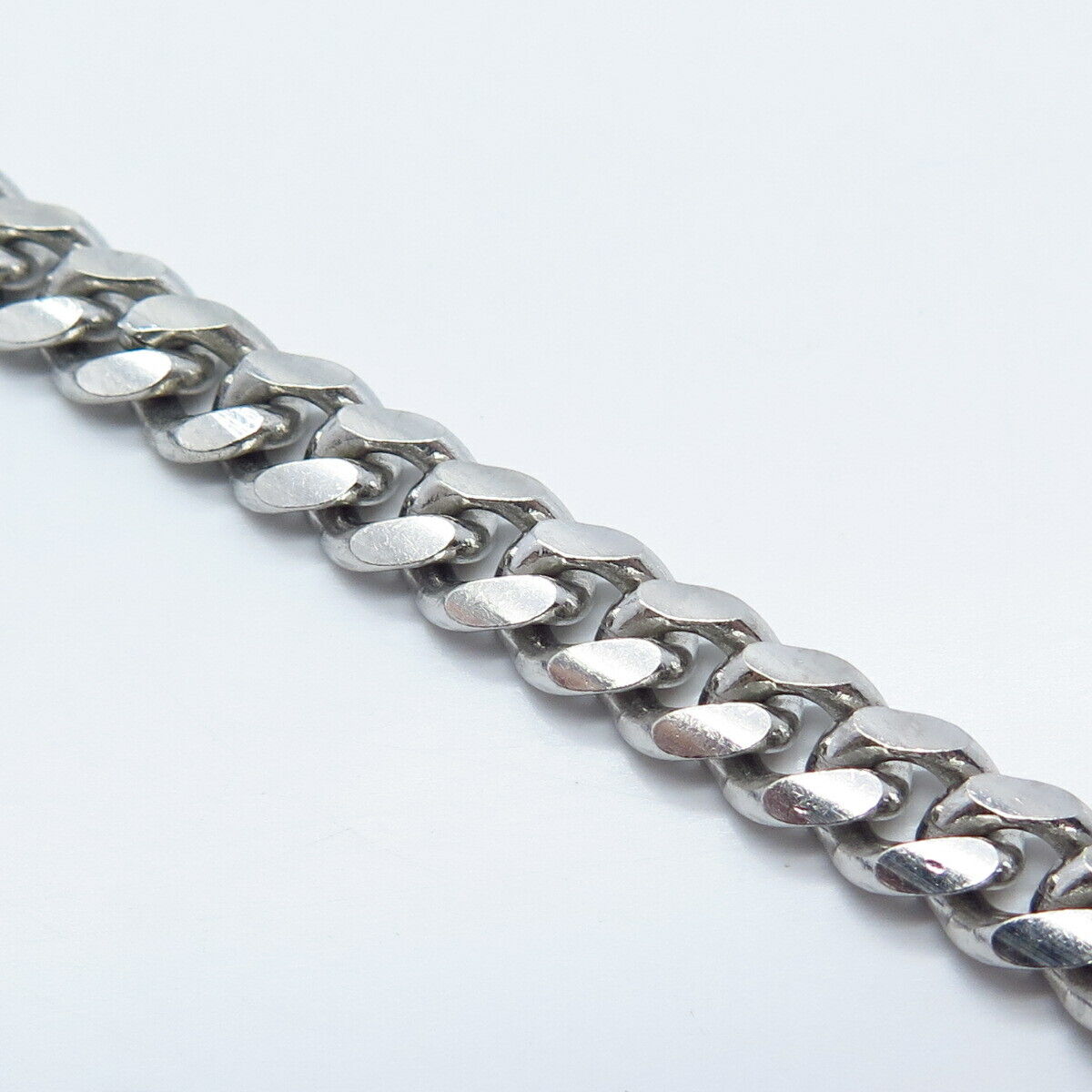 925 Sterling Silver Italy Cuban Link Bracelet 8.25"