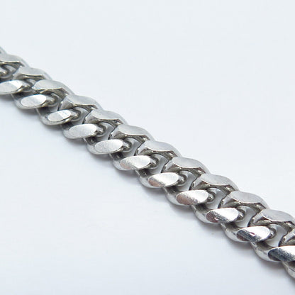 925 Sterling Silver Italy Cuban Link Bracelet 8.25"