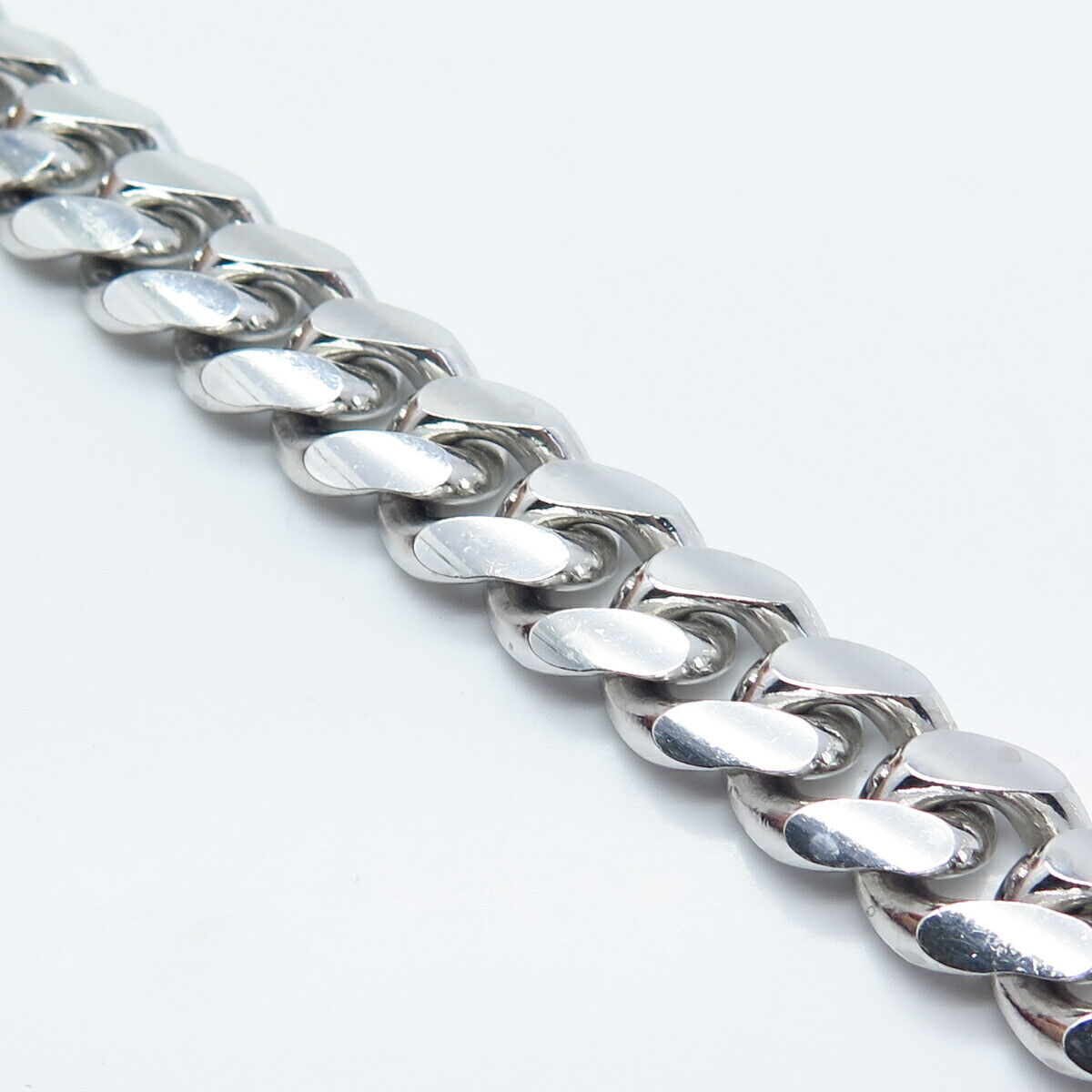 925 Sterling Silver Italy Cuban Link Bracelet 8.25"