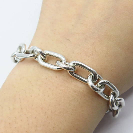 925 Sterling Silver Lisa Greene Fine ARF Oval Link Bracelet 6.75"