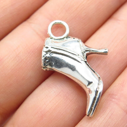 925 Sterling Silver Vintage Lisa Greene Fine ARF Lady's Shoe Charm Pendant