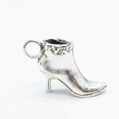 925 Sterling Silver Vintage Lisa Greene Fine ARF Lady's Shoe Charm Pendant