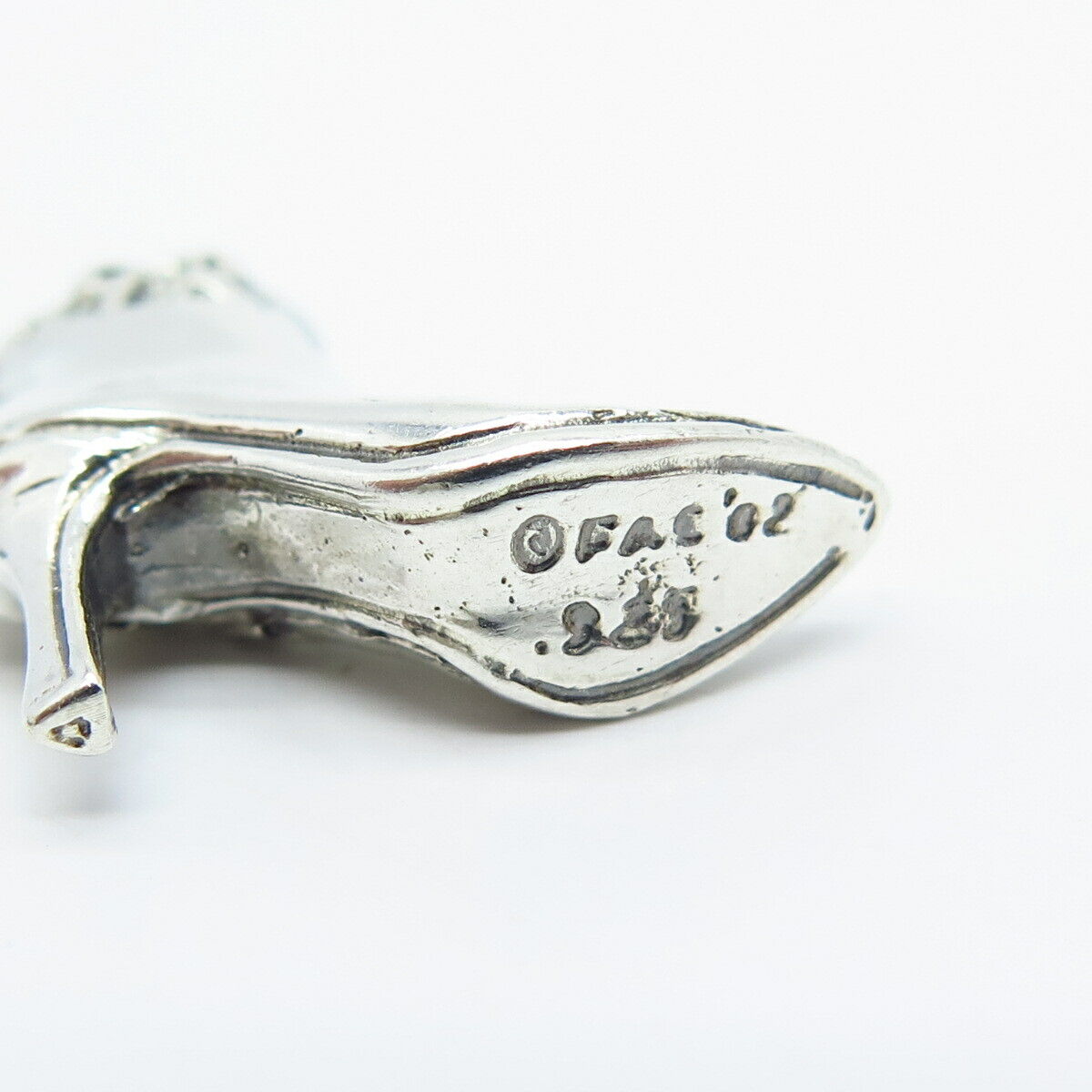 925 Sterling Silver Vintage Lisa Greene Fine ARF Lady's Shoe Charm Pendant