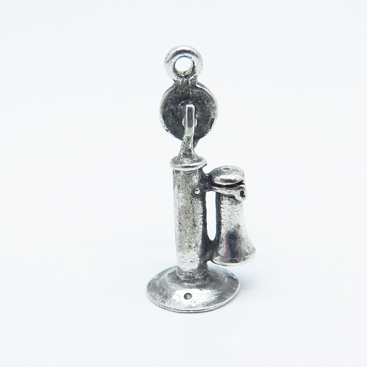 925 Sterling Silver Vintage Water Column Charm Pendant