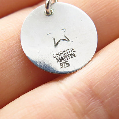 925 Sterling Silver Christie Martin "Andrew" Personalized Charm Pendant