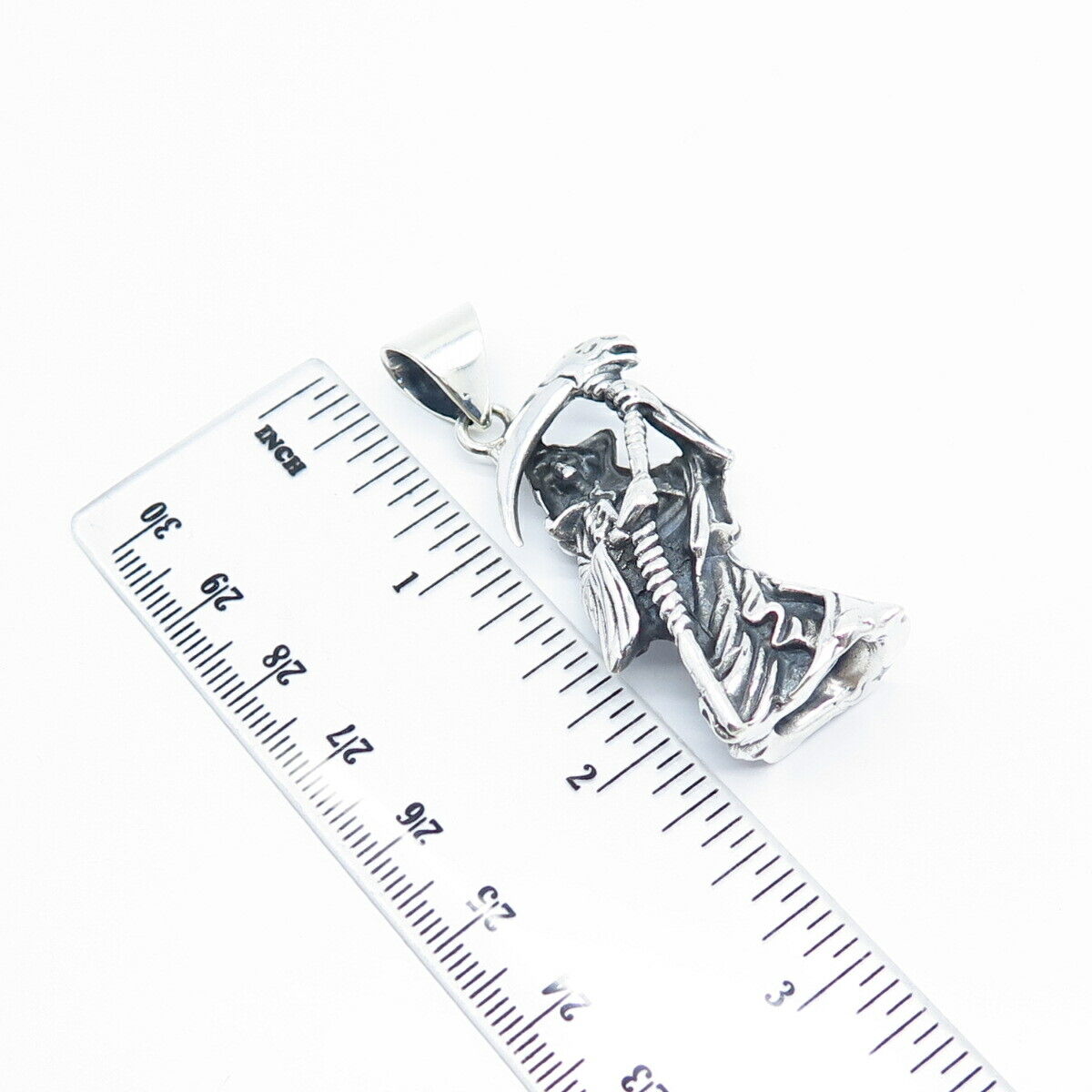 950 Silver Vintage Grim Reaper Pendant
