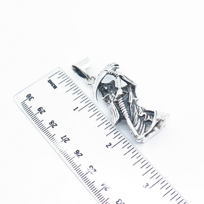 950 Silver Vintage Grim Reaper Pendant