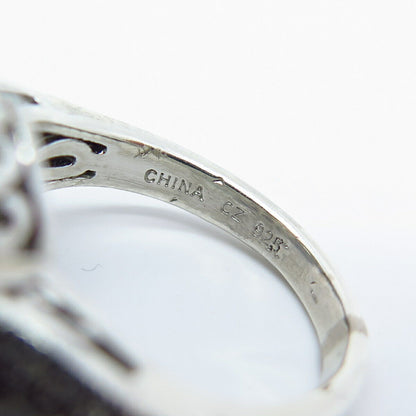 925 Sterling Silver Pave C Z Ring Size 6