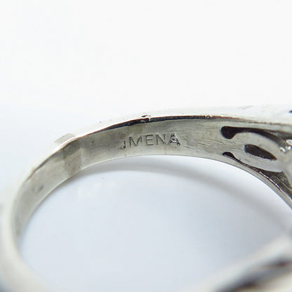 925 Sterling Silver Pave C Z Ring Size 6