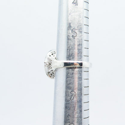 925 Sterling Silver Pave C Z Ring Size 6