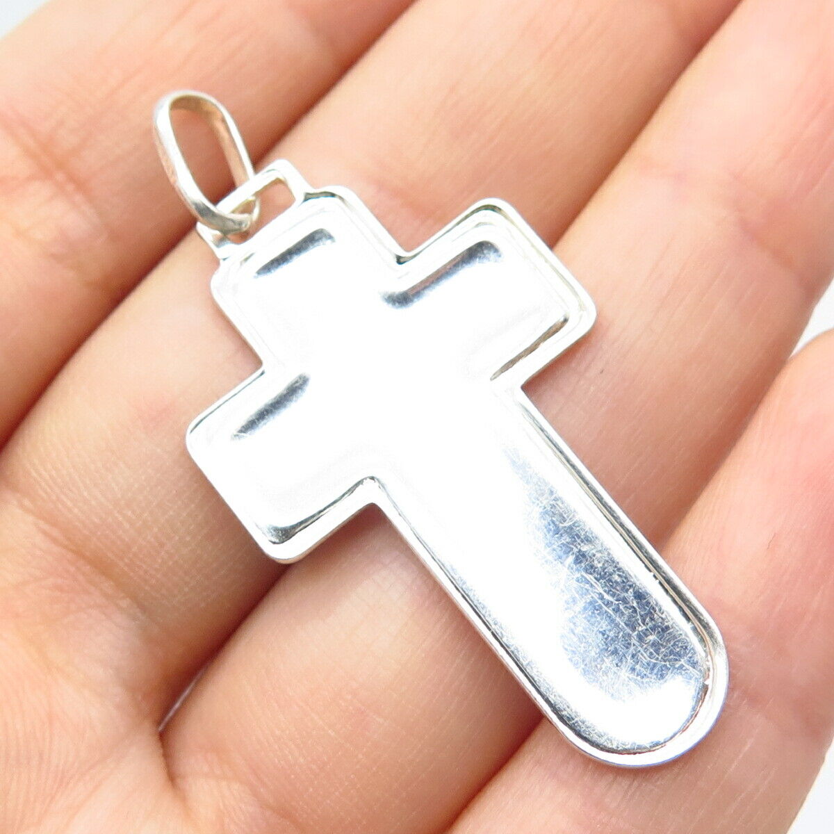 925 Sterling Silver Vintage Italy Cross Pendant