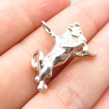 925 Sterling Silver Vintage Bull / Bullfighting Pendant