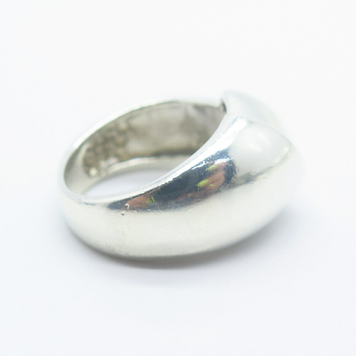 925 Sterling Silver Vintage Modernist Ring Size 5