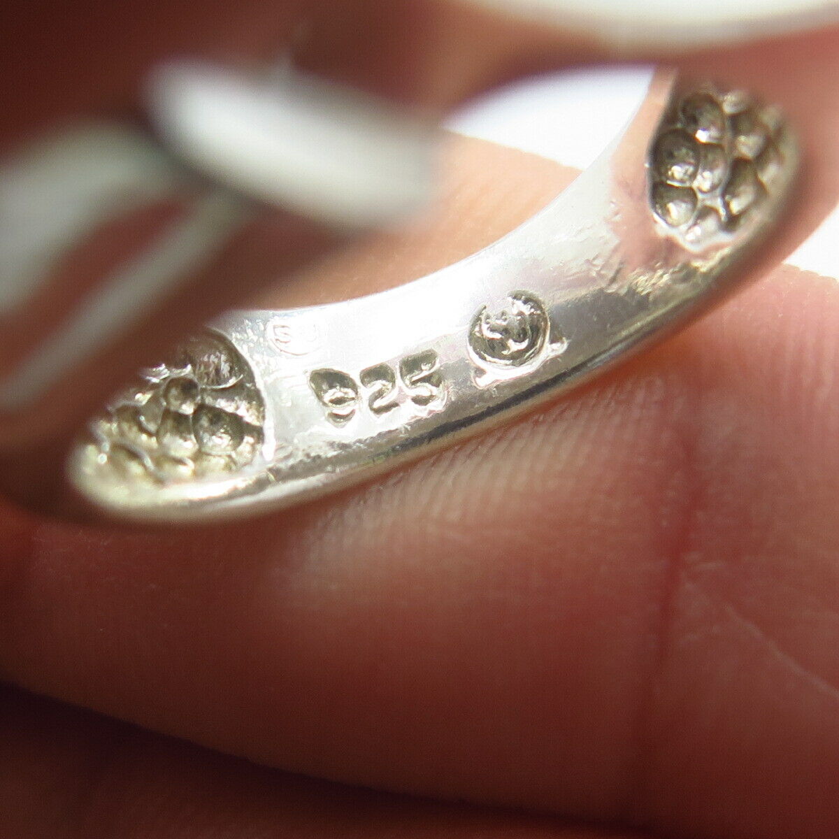 925 Sterling Silver Vintage Modernist Ring Size 5