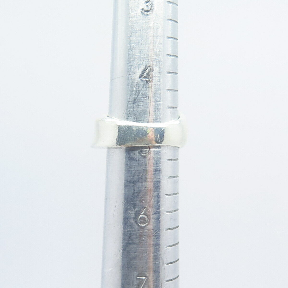 925 Sterling Silver Vintage Modernist Ring Size 5