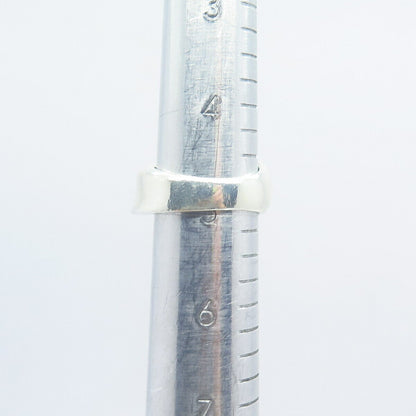 925 Sterling Silver Vintage Modernist Ring Size 5