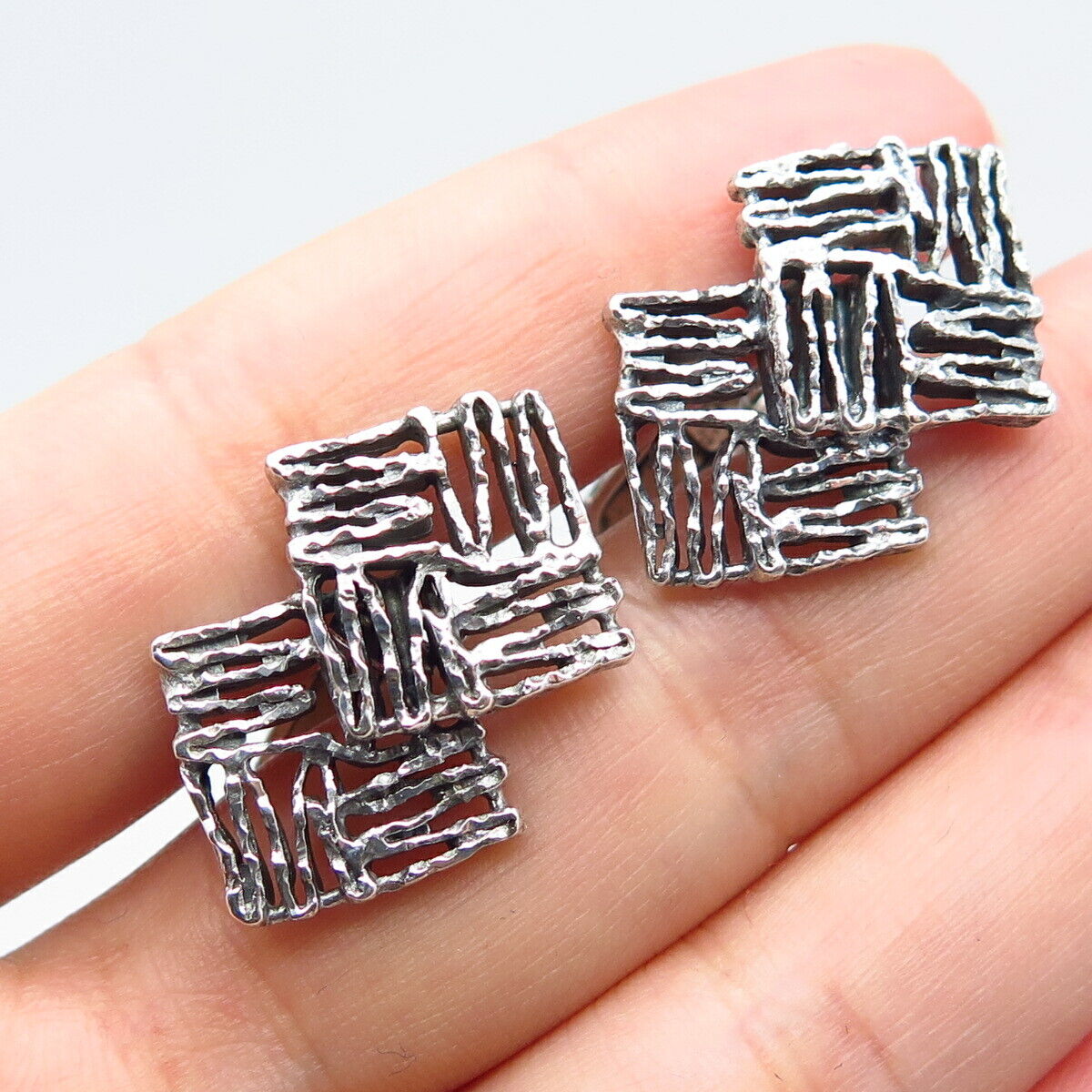 925 Sterling Silver Antique Ornate Cufflinks