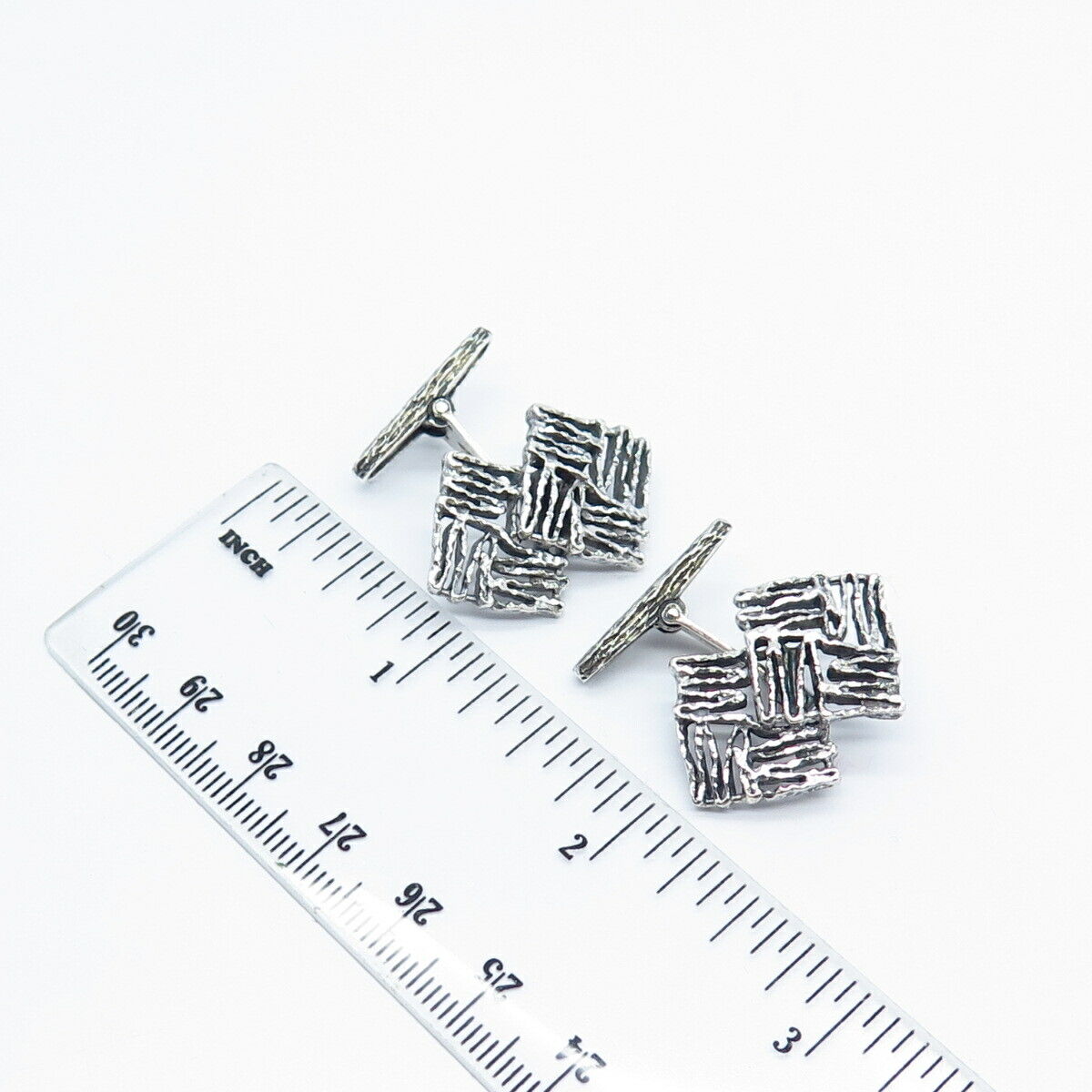 925 Sterling Silver Antique Ornate Cufflinks