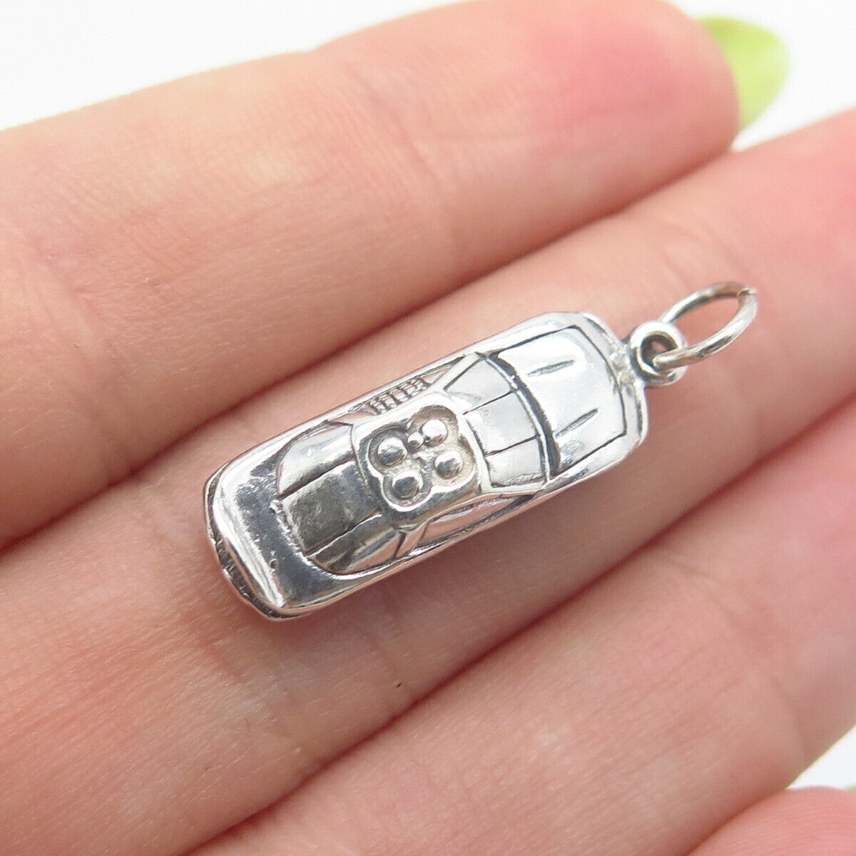 925 Sterling Silver Vintage Sun West Car Charm Pendant