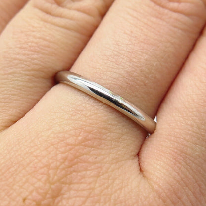 925 Sterling Silver Classic Band Ring Size 8.25