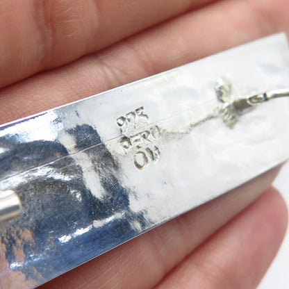 925 Sterling Silver Vintage Peru Tribal Pin Brooch