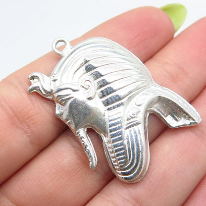 925 Sterling Silver Vintage Egyptian Pharaoh Pendant