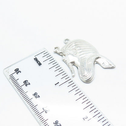 925 Sterling Silver Vintage Egyptian Pharaoh Pendant