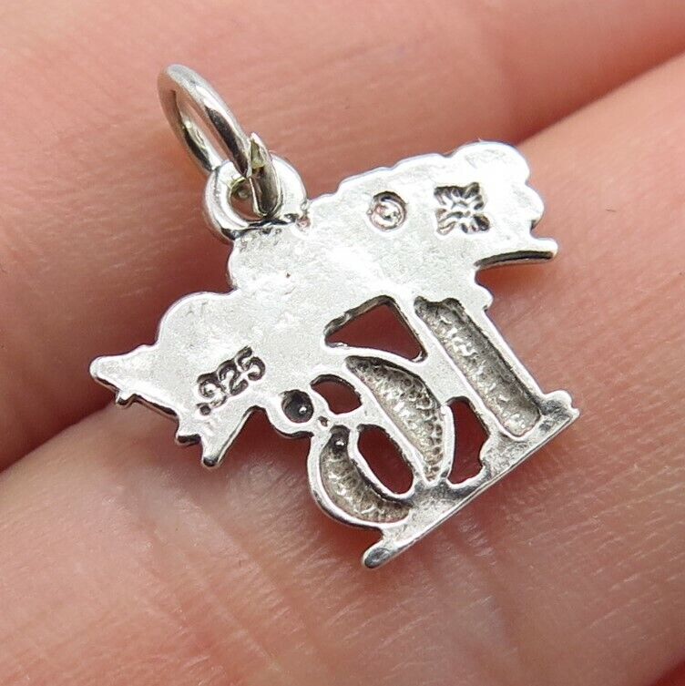 925 Sterling Silver Vintage Sun West "Sweet 16" Charm Pendant