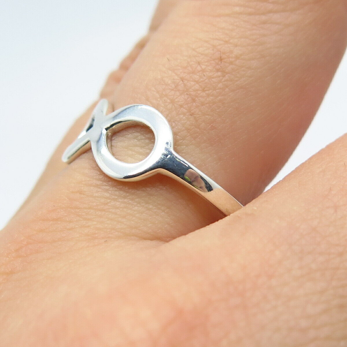 925 Sterling Silver Infinity Ring Size 8.25