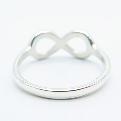 925 Sterling Silver Infinity Ring Size 8.25