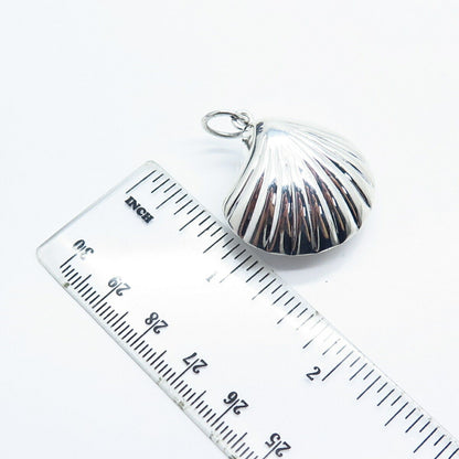 925 Sterling Silver Vintage Seashell Charm Pendant