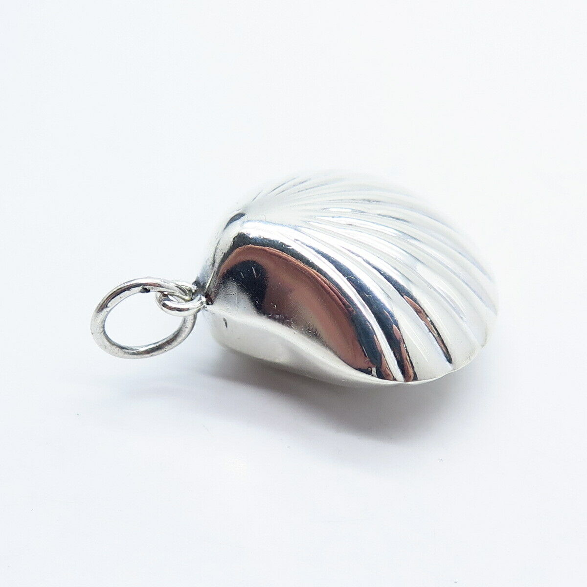 925 Sterling Silver Vintage Seashell Charm Pendant