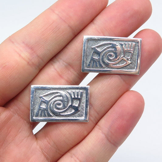 925 Sterling Silver Vintage Tribal Cufflinks