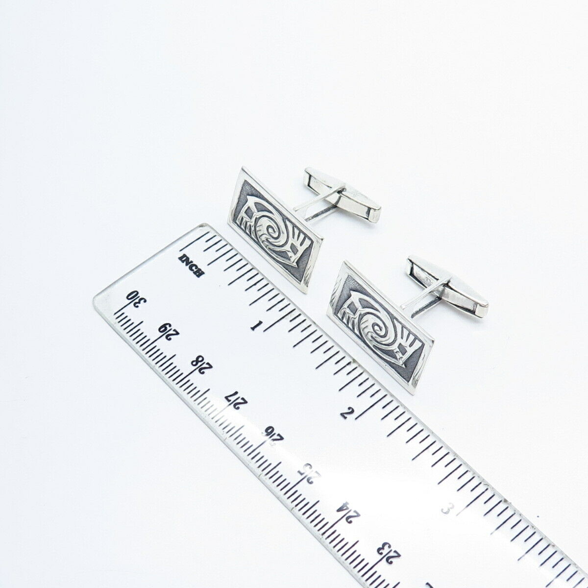 925 Sterling Silver Vintage Tribal Cufflinks