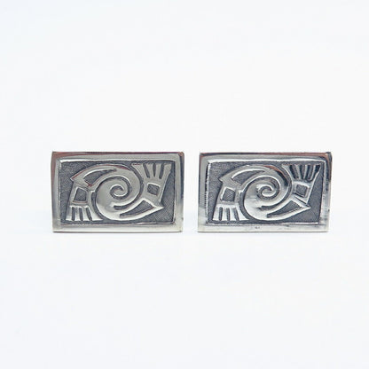 925 Sterling Silver Vintage Tribal Cufflinks