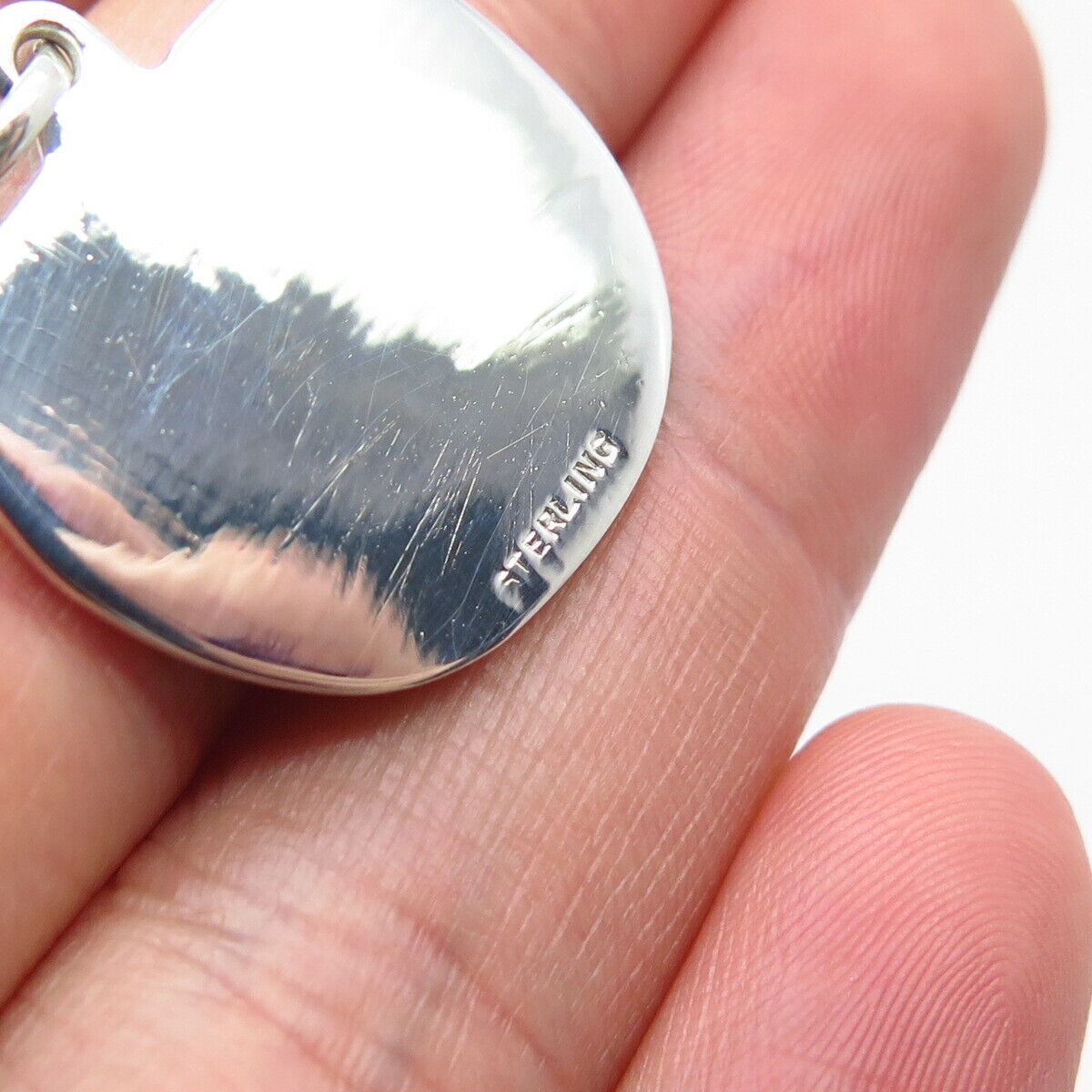 925 Sterling Silver Vintage Modernist Charm Pendant