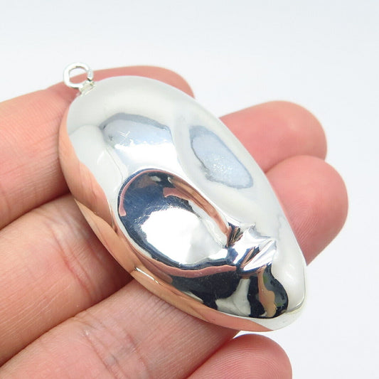 925 Sterling Silver Vintage Oval Face Pendant