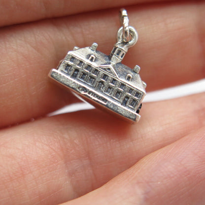 925 Sterling Silver Vintage Mount Vernon Charm Pendant