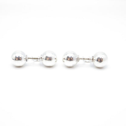 925 Sterling Silver Vintage Ball Screw Back Earrings