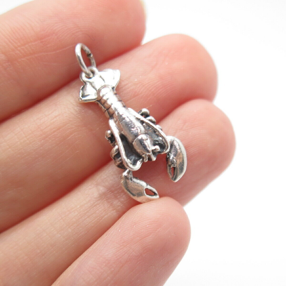 925 Sterling Silver Vintage Cancer Zodiac Sign Charm Pendant