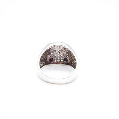 925 Sterling Silver Pave C Z Ring Size 12